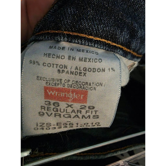 Men's Wrangler Jeans Regular Fit Size 36x29 Blue‎ - Picture 6 of 6